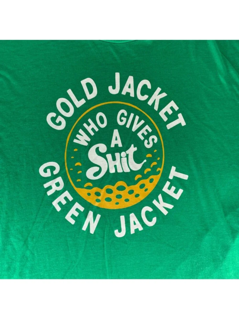 Happy Gilmore Mens Homage Gold Jacket Green Jacket Short Sleeve Shirt Mens 3XL - Picture 2 of 6
